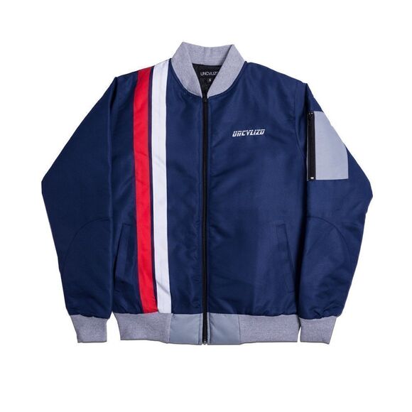 Bomber Jacket- Navy Large - Picture 1 of 3
